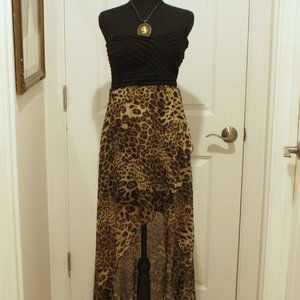 Off Shoulder Gabriella Rocha Women's Cheetah Animal Print Dress Like New Sz L